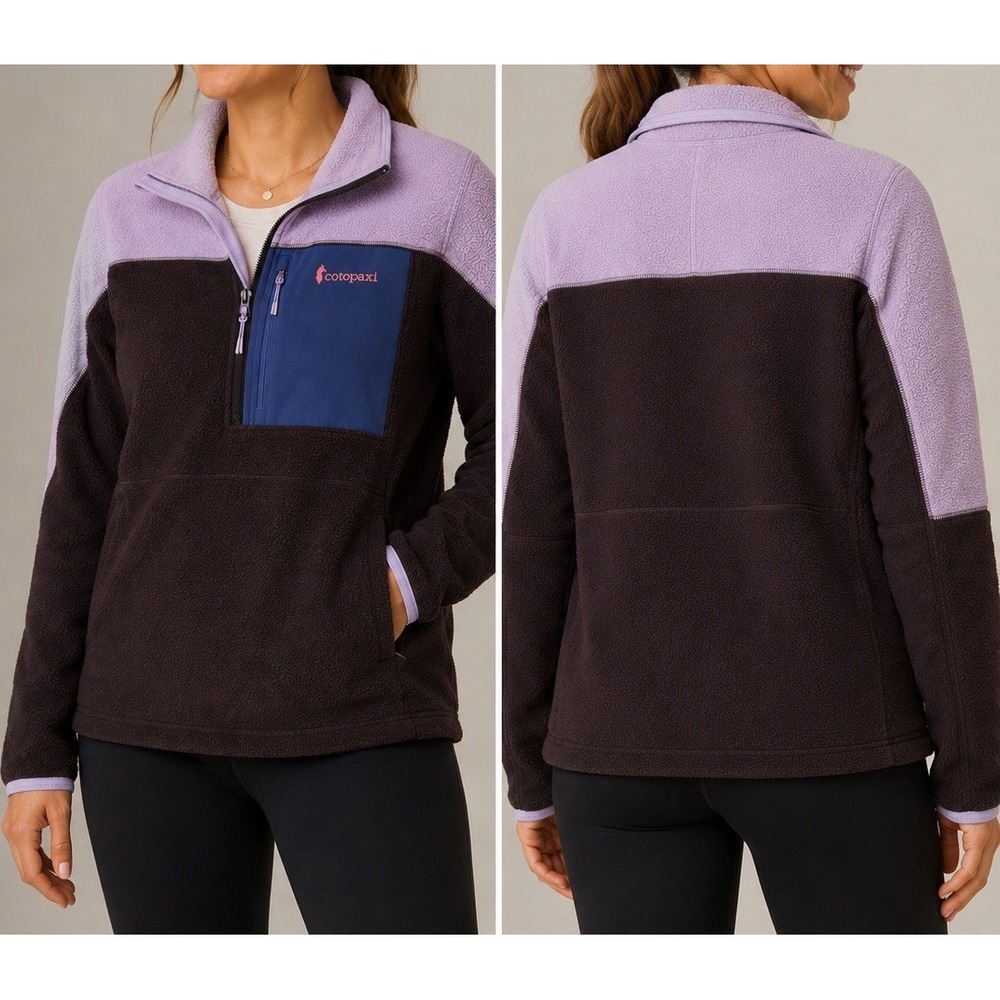Cotopaxi Abrazo Half Zip Fleece Jacket Quartz Coffee Womens Medium Pullover NWT
